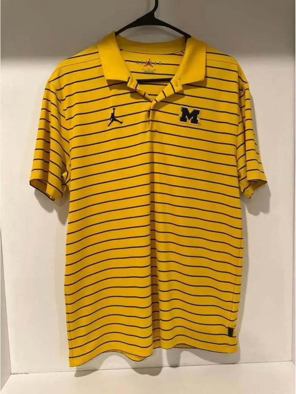 Team Issued On Field Michigan Wolverines Jordan Coaches Sideline Polo Mens M
